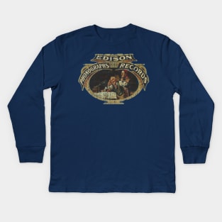 Edison Phonographs and Records 1888 Kids Long Sleeve T-Shirt